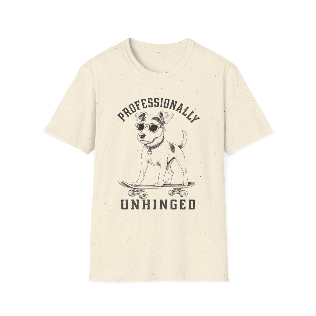 Skateboard Parson Russell Terrier Tee - Natural