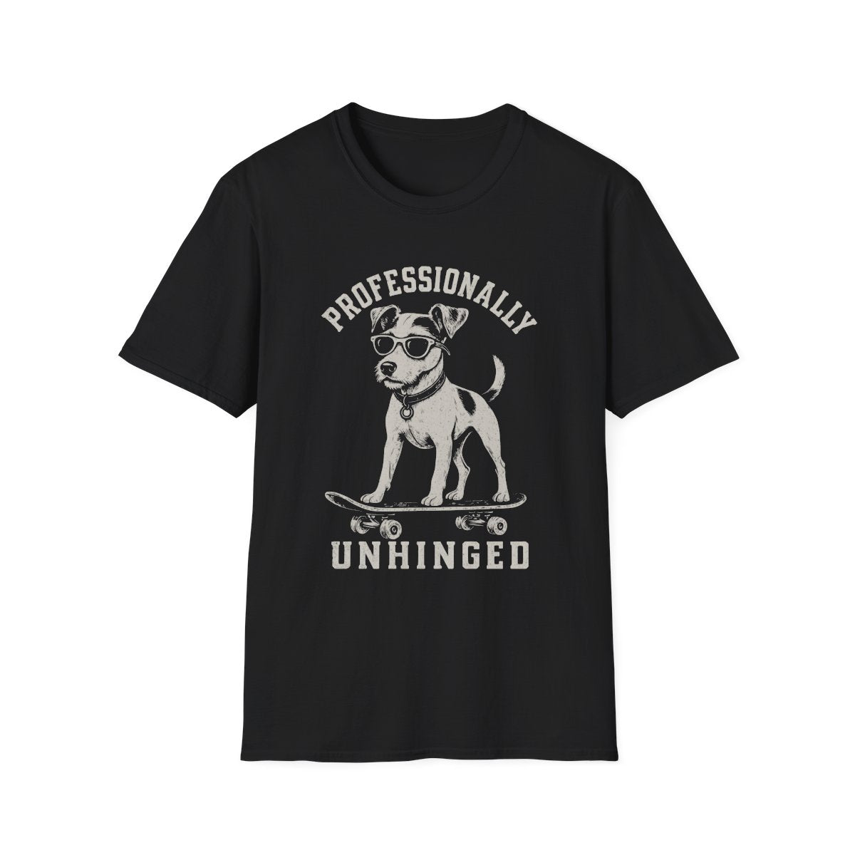 Skateboard Parson Russell Terrier Tee - Black
