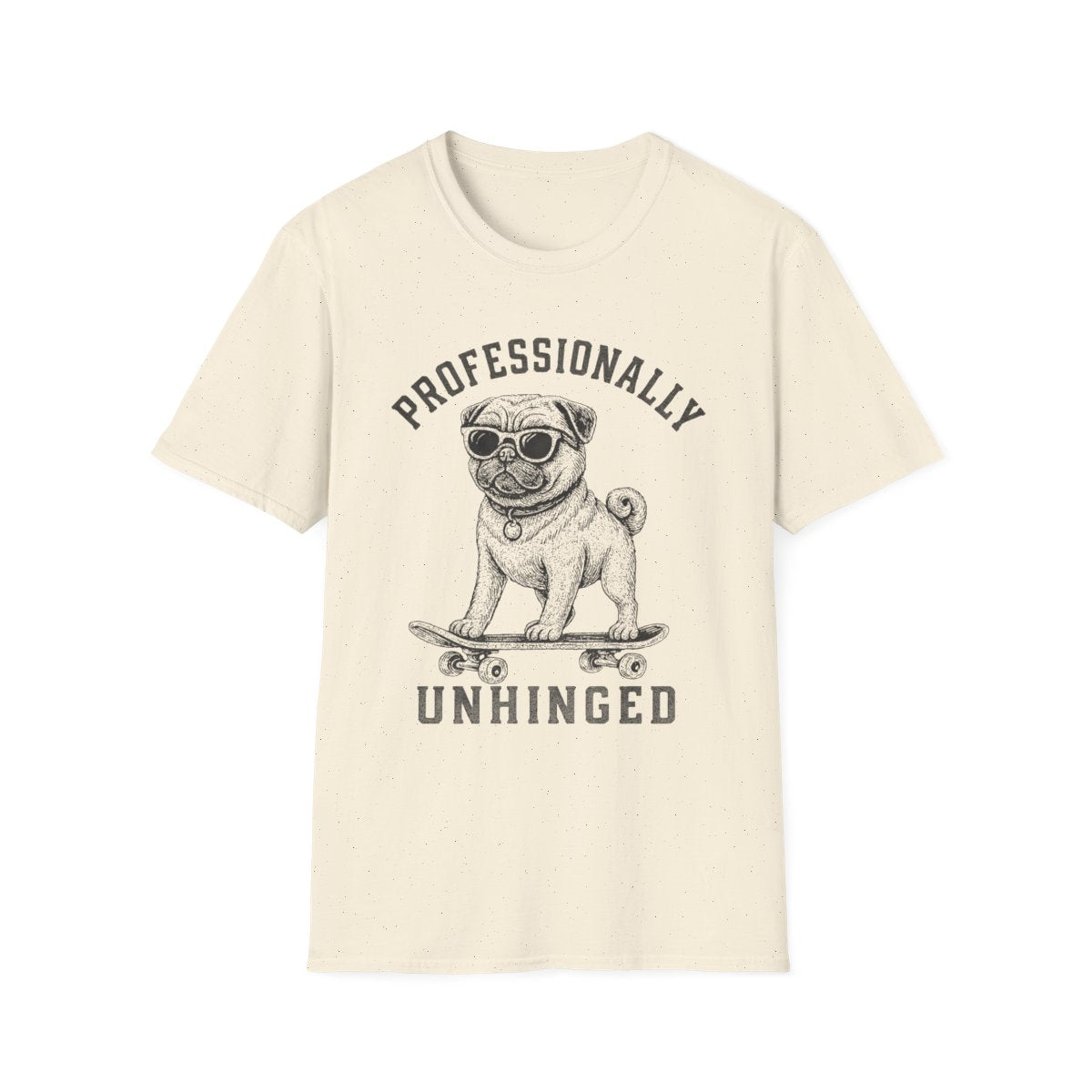 Skateboard Pug Tee - Natural