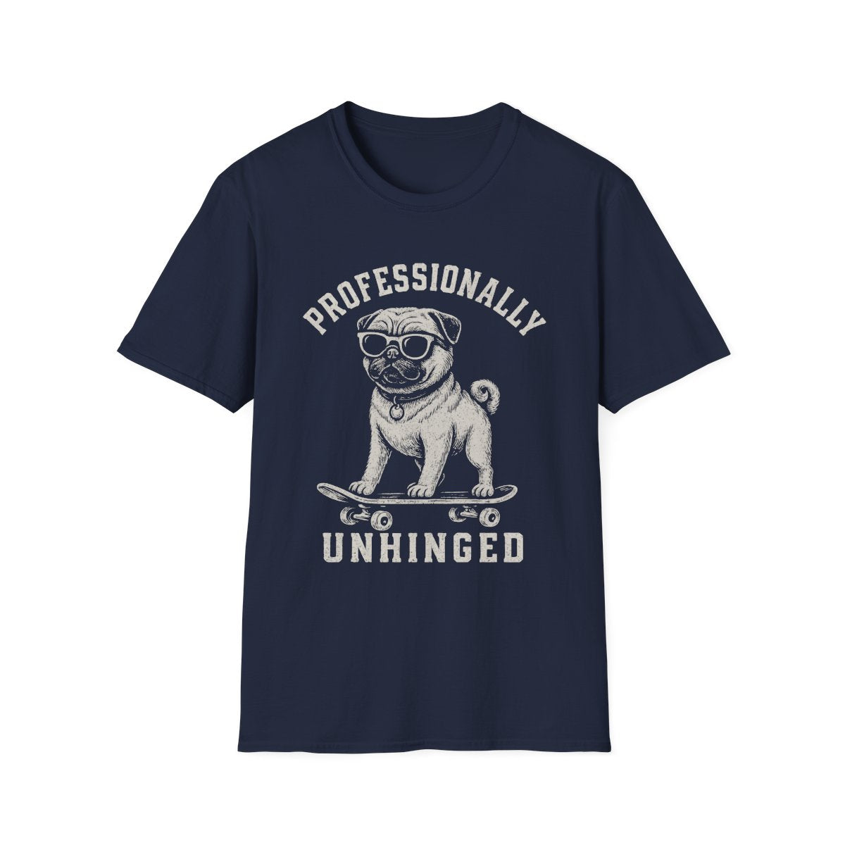 Skateboard Pug Tee - Navy