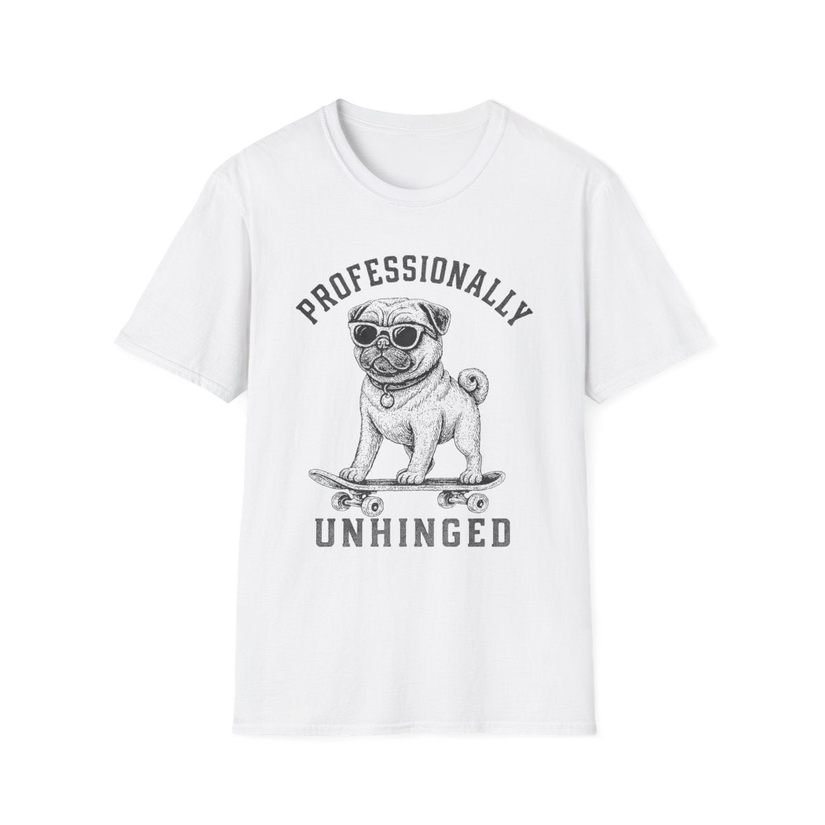 Skateboard Pug Tee - White