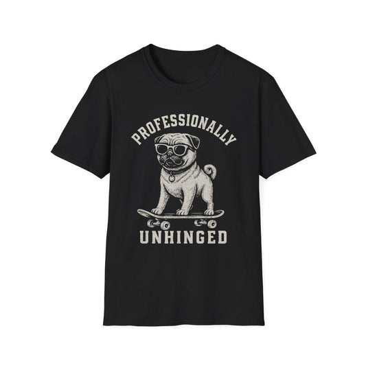 Skateboard Pug Tee - Black