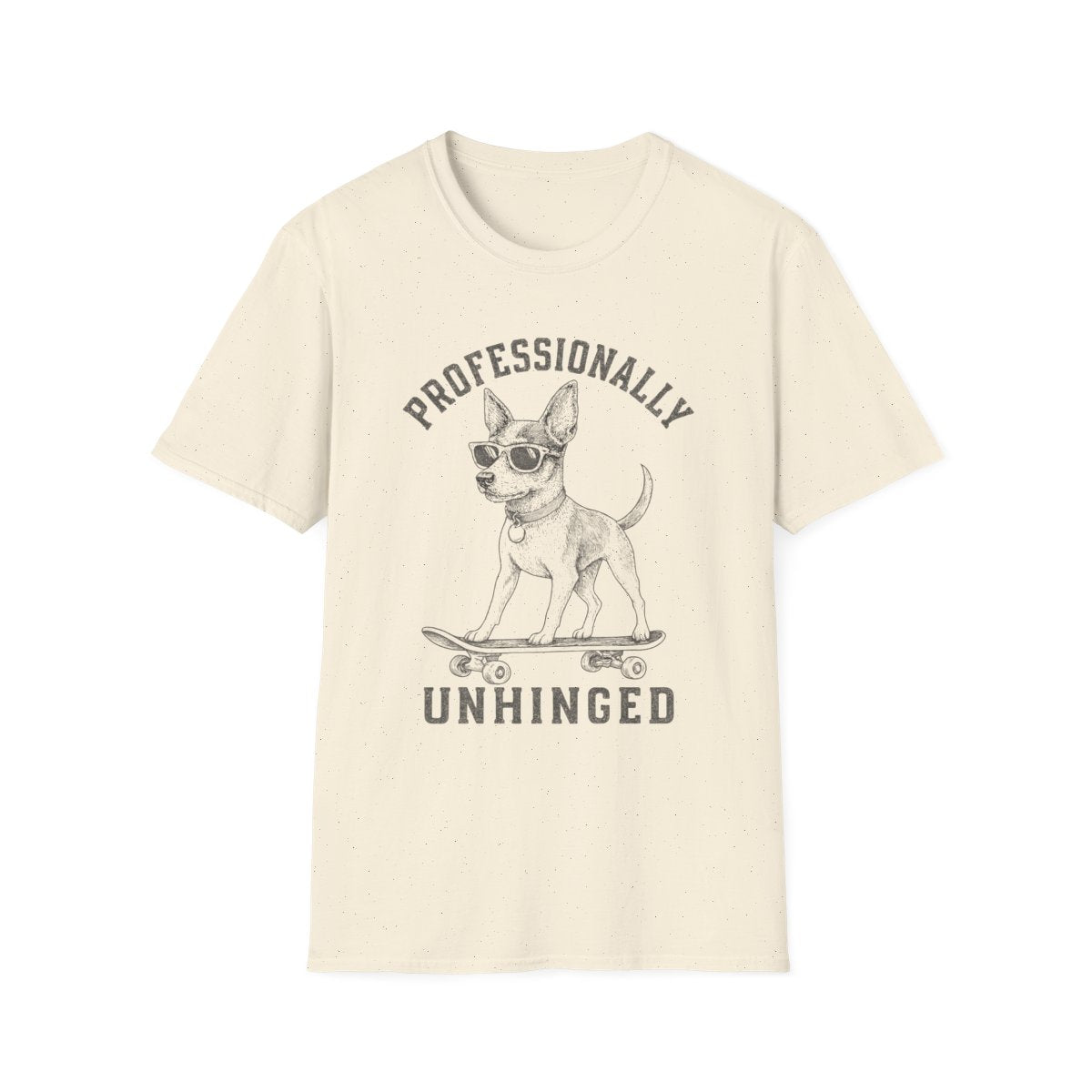 Skateboard Rat Terrier Tee - Natural
