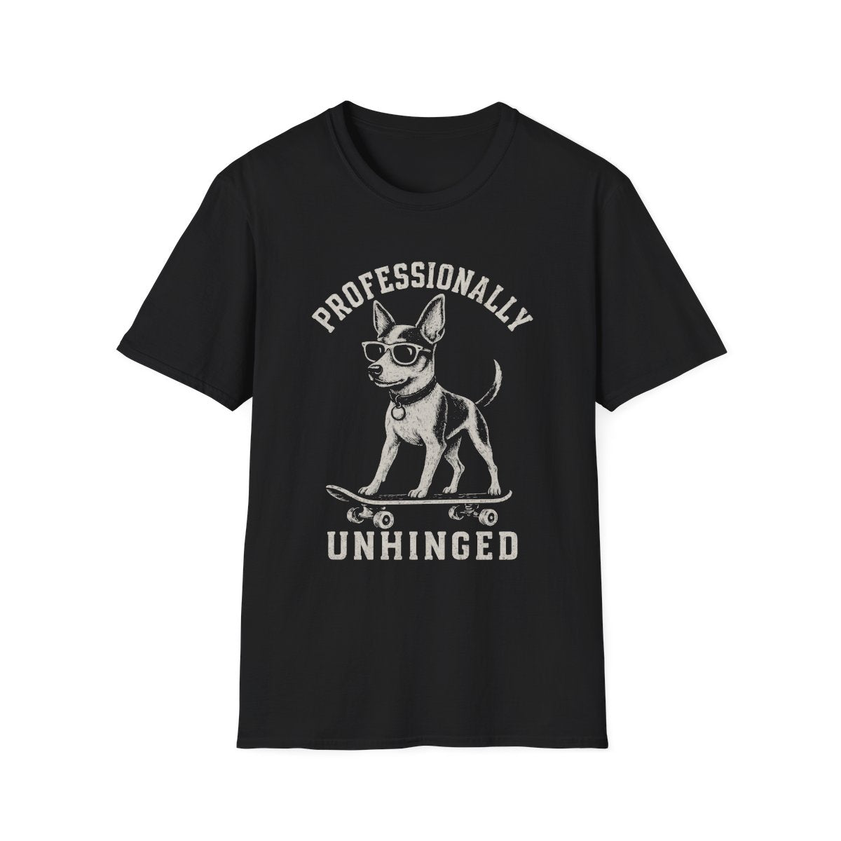 Skateboard Rat Terrier Tee - Black