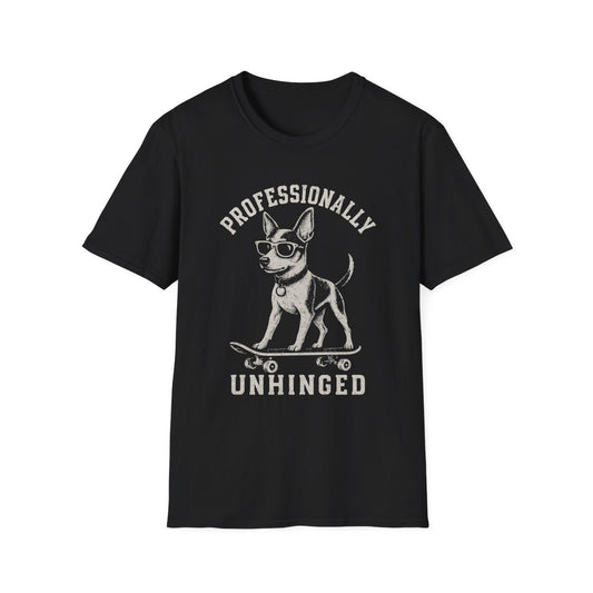 Skateboard Rat Terrier Tee - Black