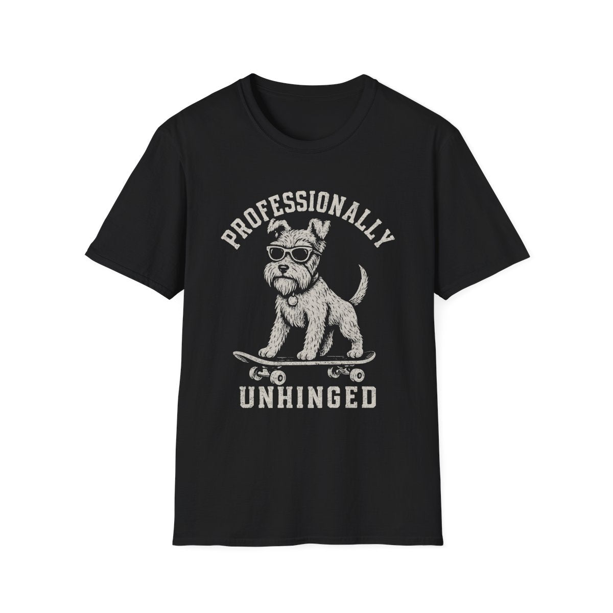 Skateboard Schnauzer Tee - Black