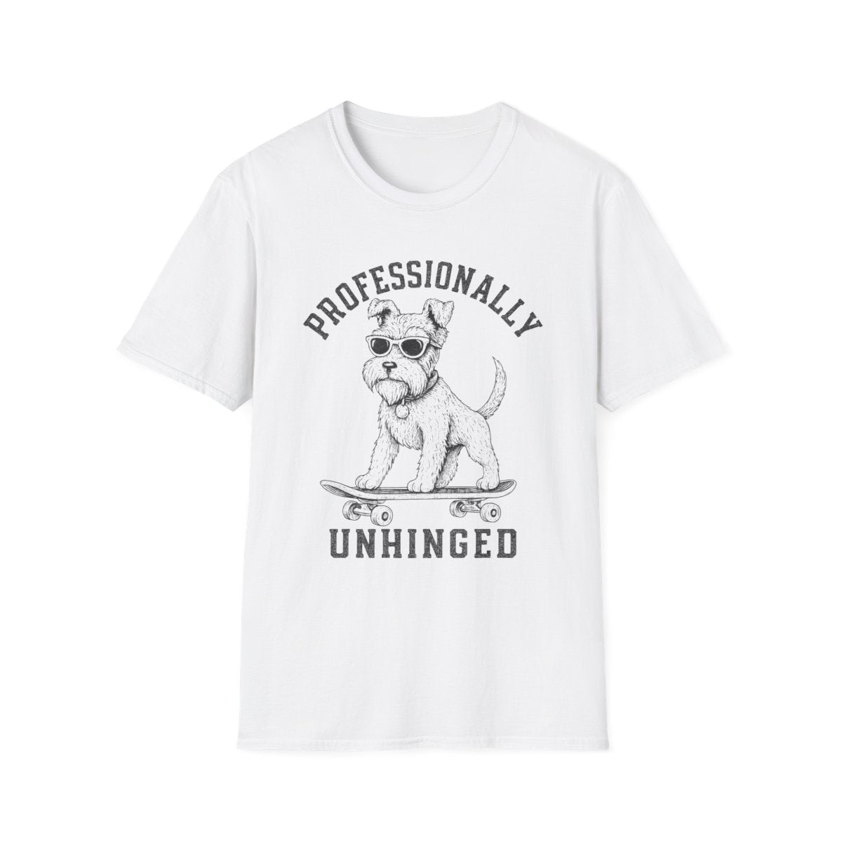 Skateboard Schnauzer Tee - White