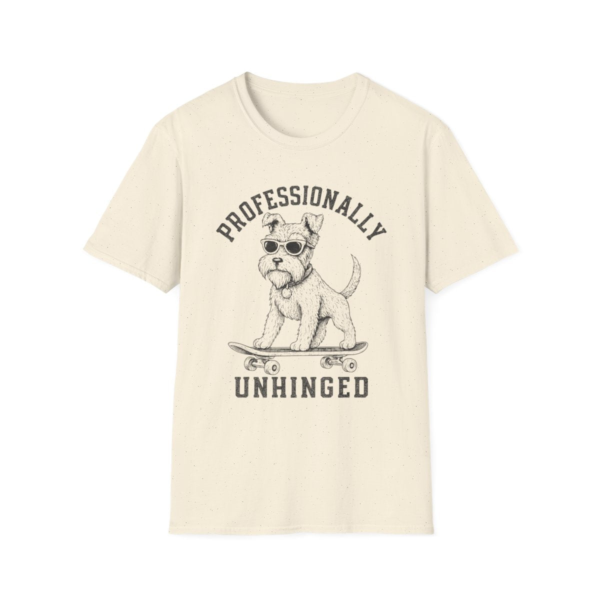 Skateboard Schnauzer Tee - Natural
