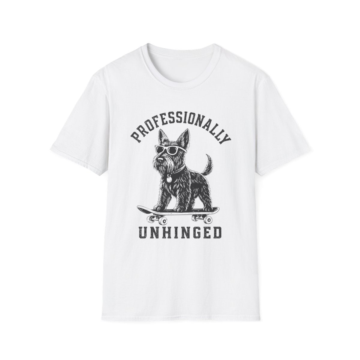 Skateboard Scottish Terrier Tee - White