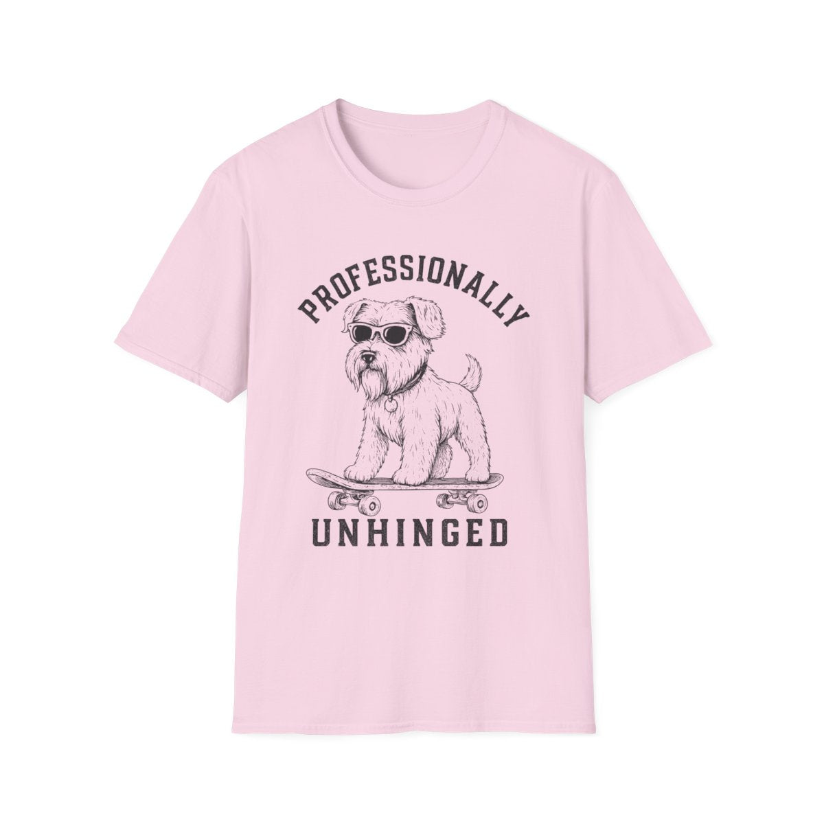 Skateboard Sealyham Terrier Tee - Light Pink