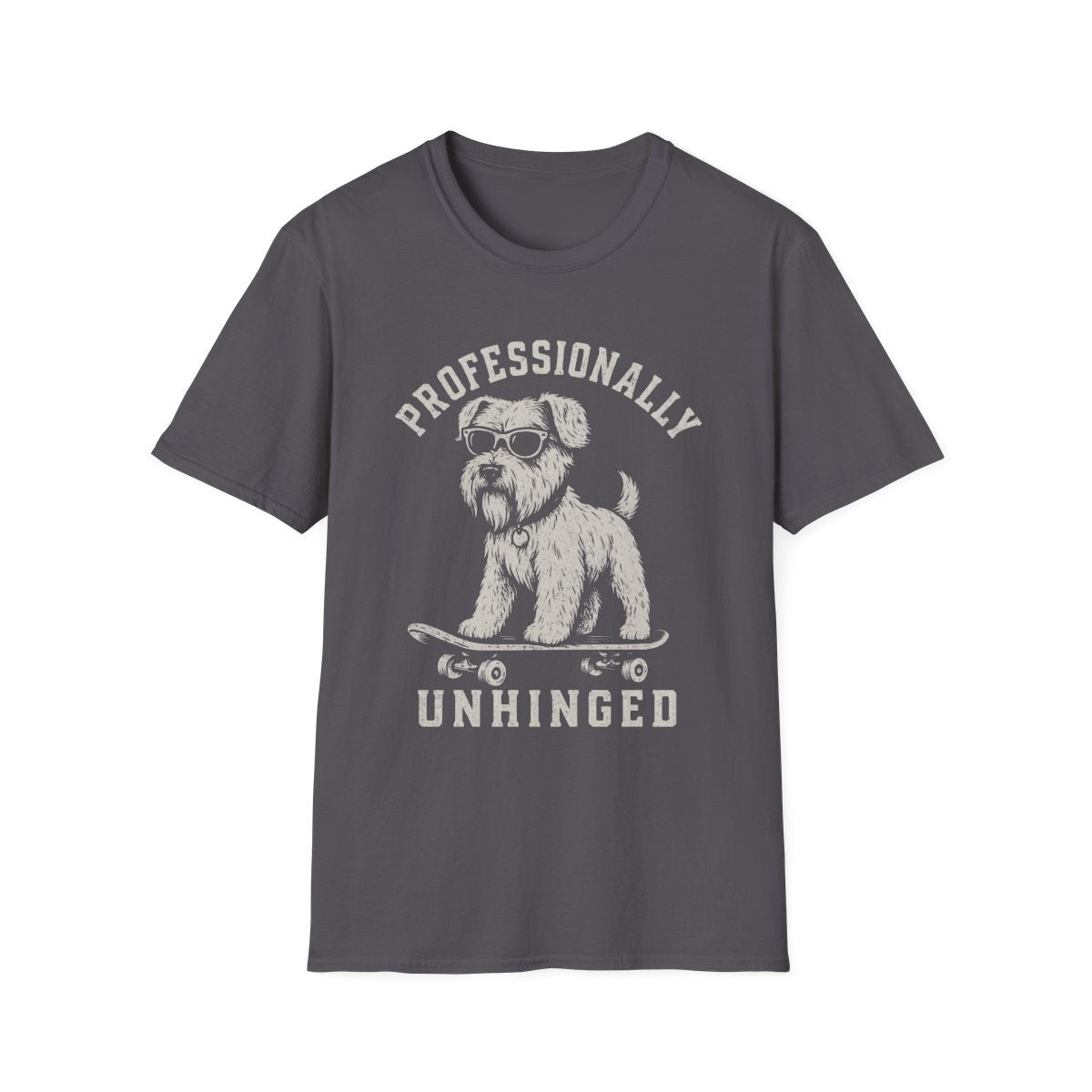 Skateboard Sealyham Terrier Tee - Charcoal