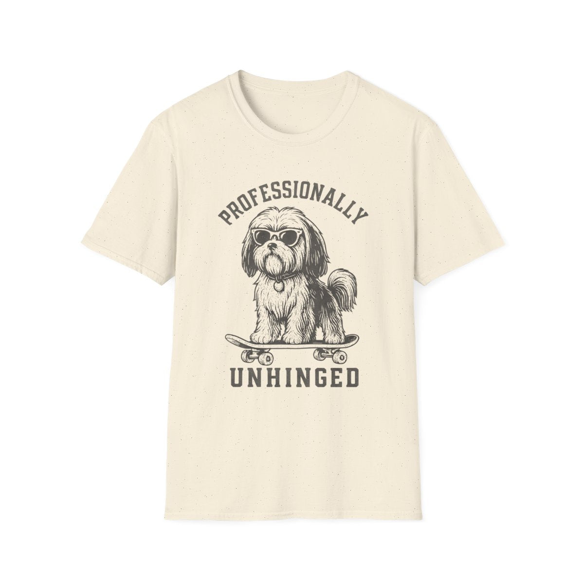 Skateboard Shih Tzu Tee - Natural