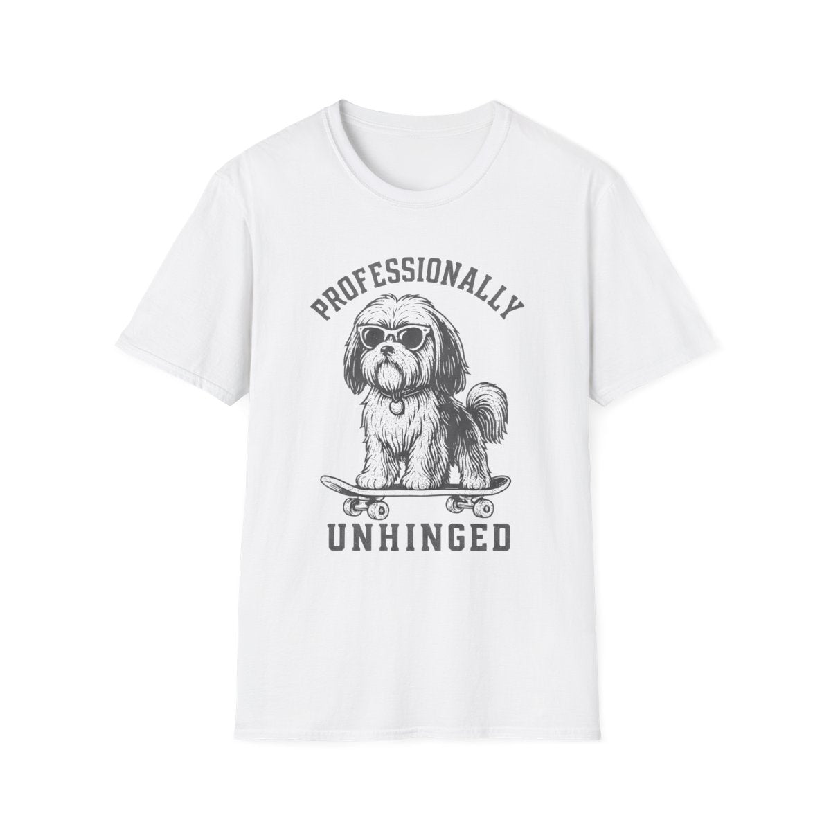 Skateboard Shih Tzu Tee - White