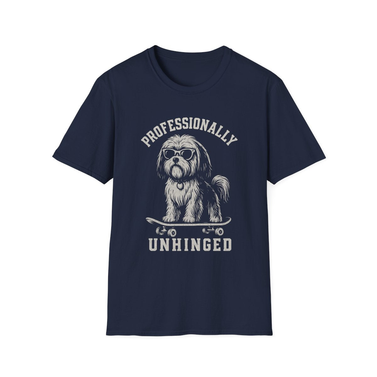 Skateboard Shih Tzu Tee - Navy