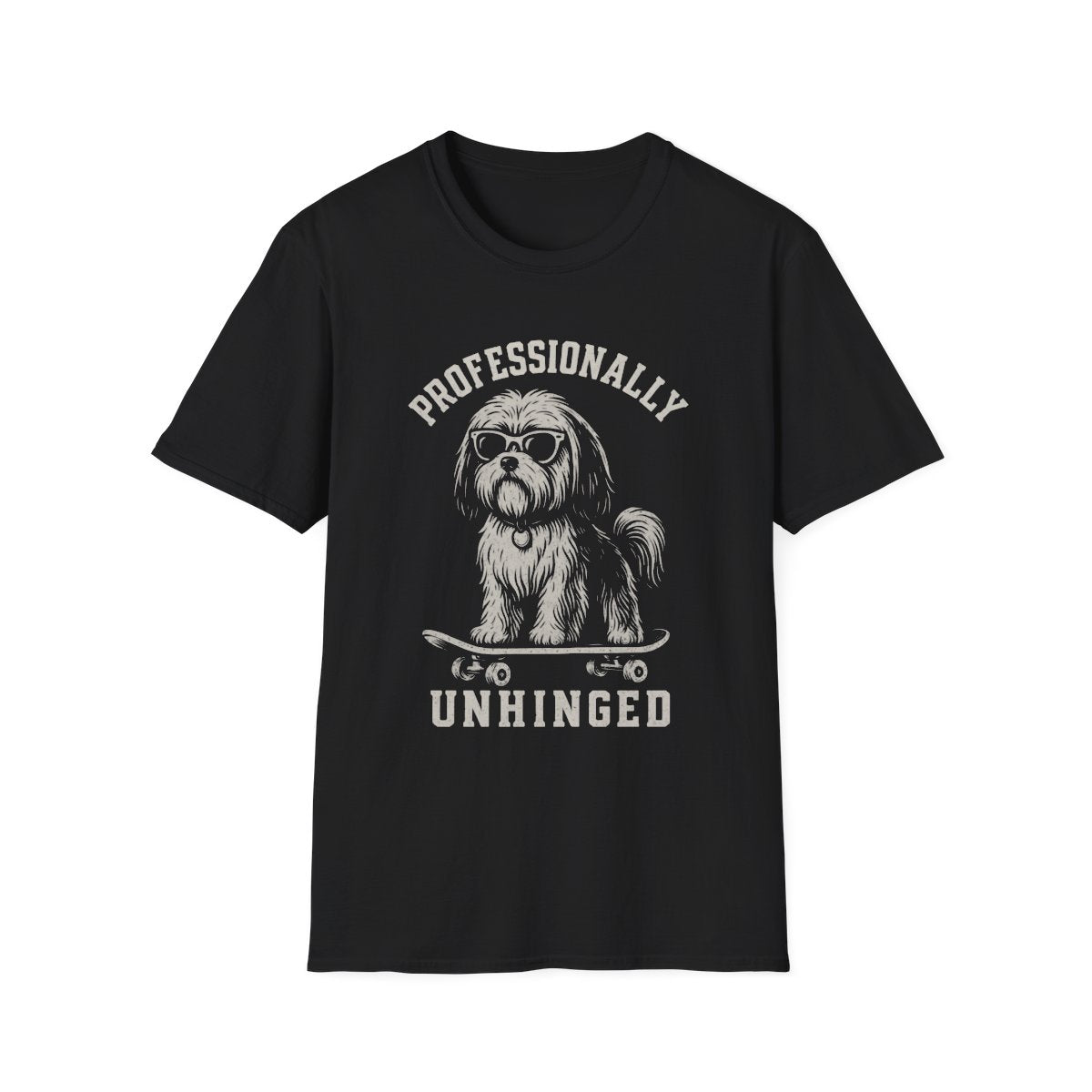 Skateboard Shih Tzu Tee - Black