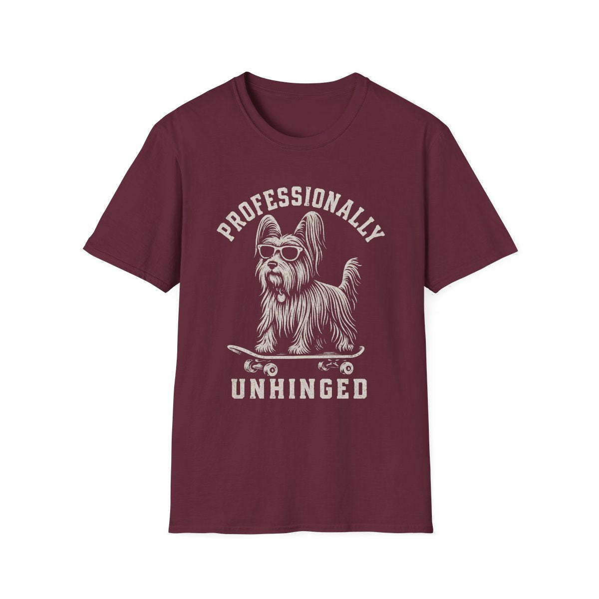 Skateboard Skye Terrier Tee - Maroon