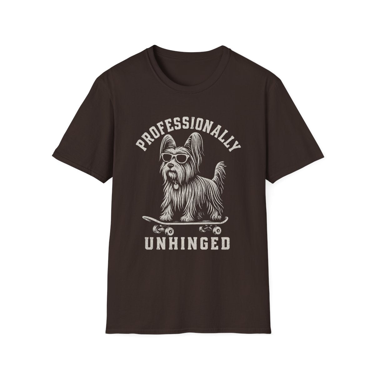 Skateboard Skye Terrier Tee - Dark Chocolate