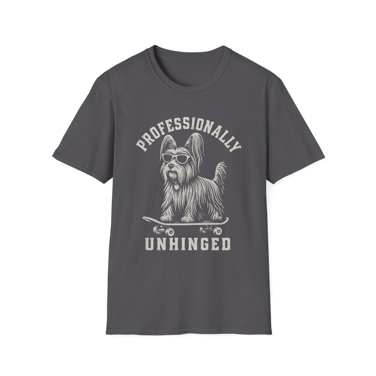 Skateboard Skye Terrier Tee - Charcoal