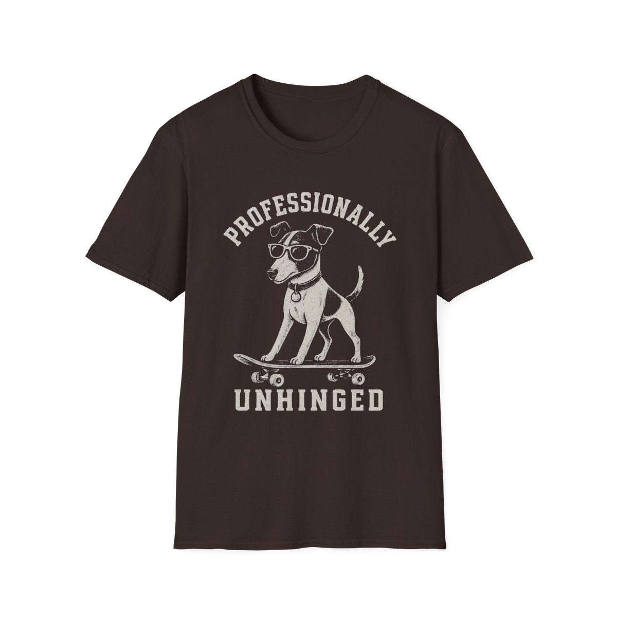 Skateboard Smooth Fox Terrier Tee - Dark Chocolate