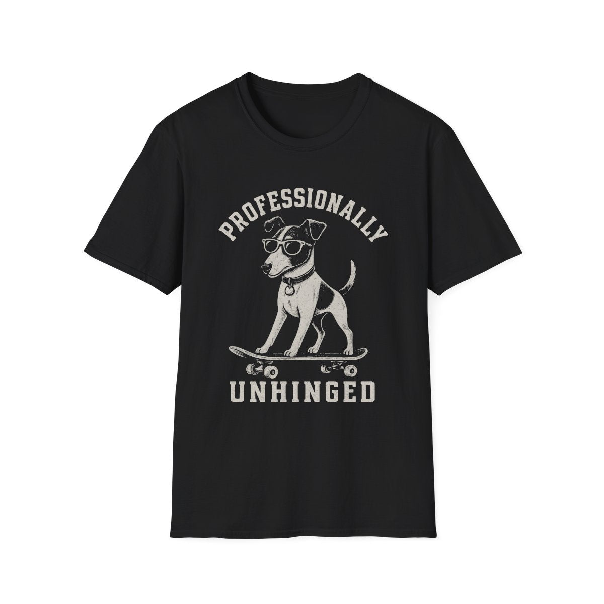 Skateboard Smooth Fox Terrier Tee - Black