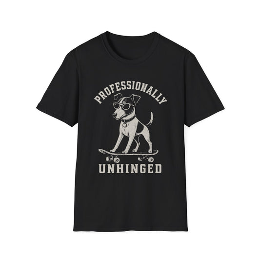 Skateboard Smooth Fox Terrier Tee - Black