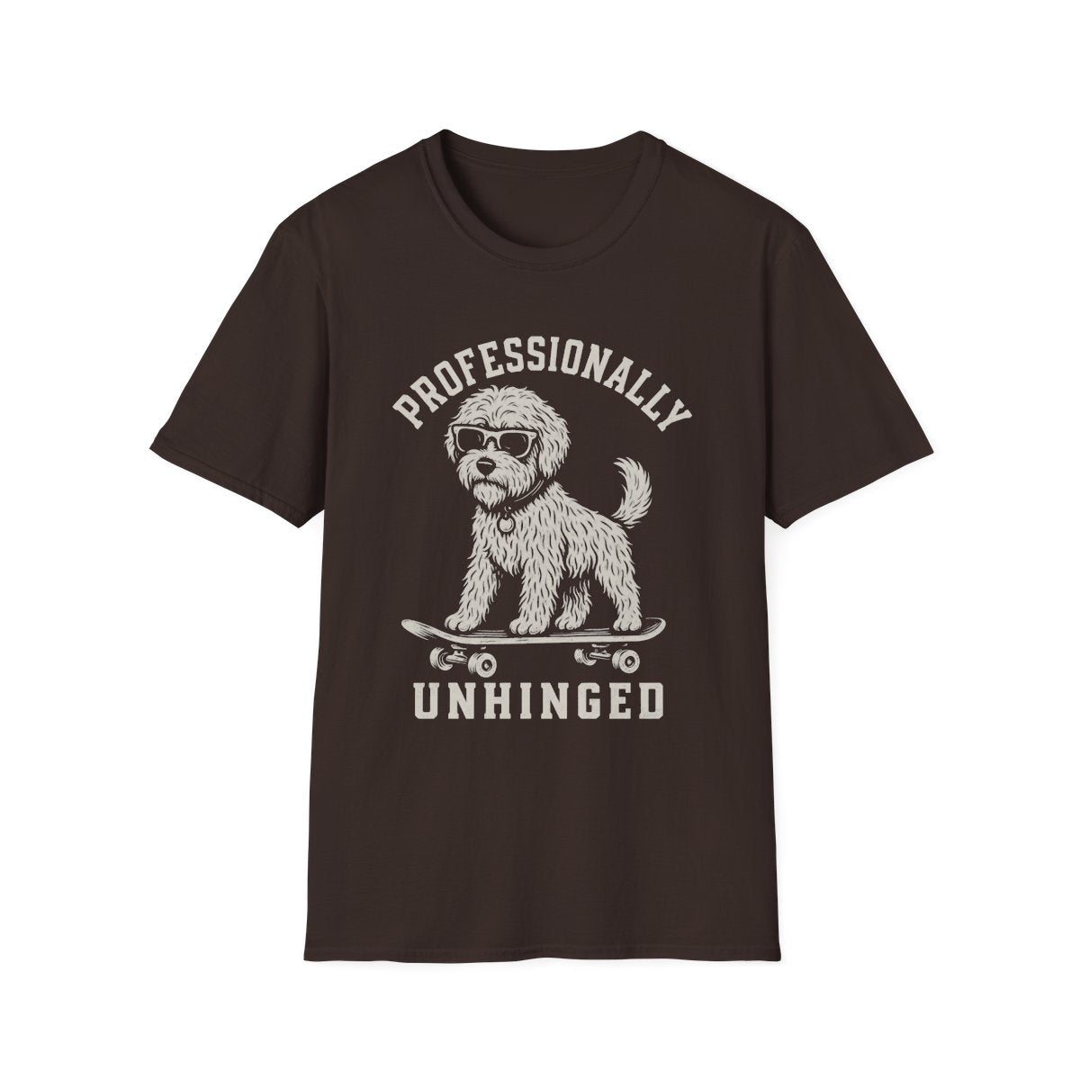 Skateboard Soft Coated Wheaten Terrier Tee - Dark Chocolate