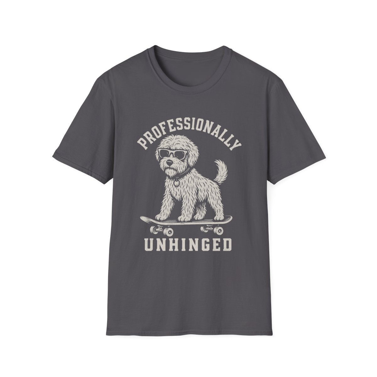 Skateboard Soft Coated Wheaten Terrier Tee - Charcoal