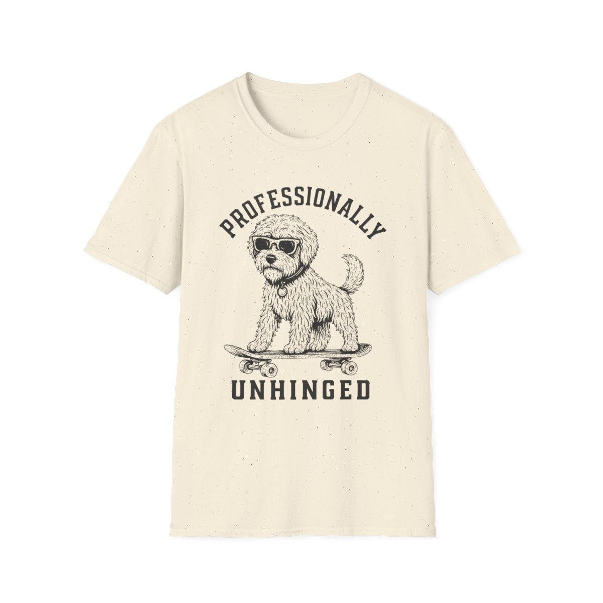 Skateboard Soft Coated Wheaten Terrier Tee - Natural