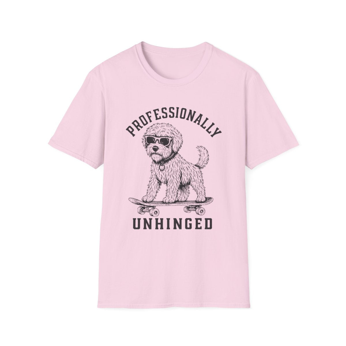 Skateboard Soft Coated Wheaten Terrier Tee - Light Pink