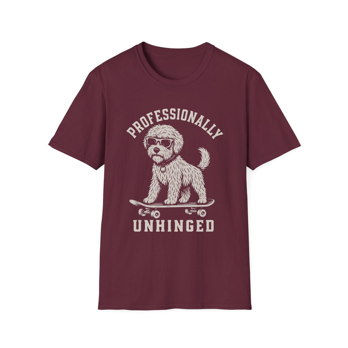 Skateboard Soft Coated Wheaten Terrier Tee - Maroon