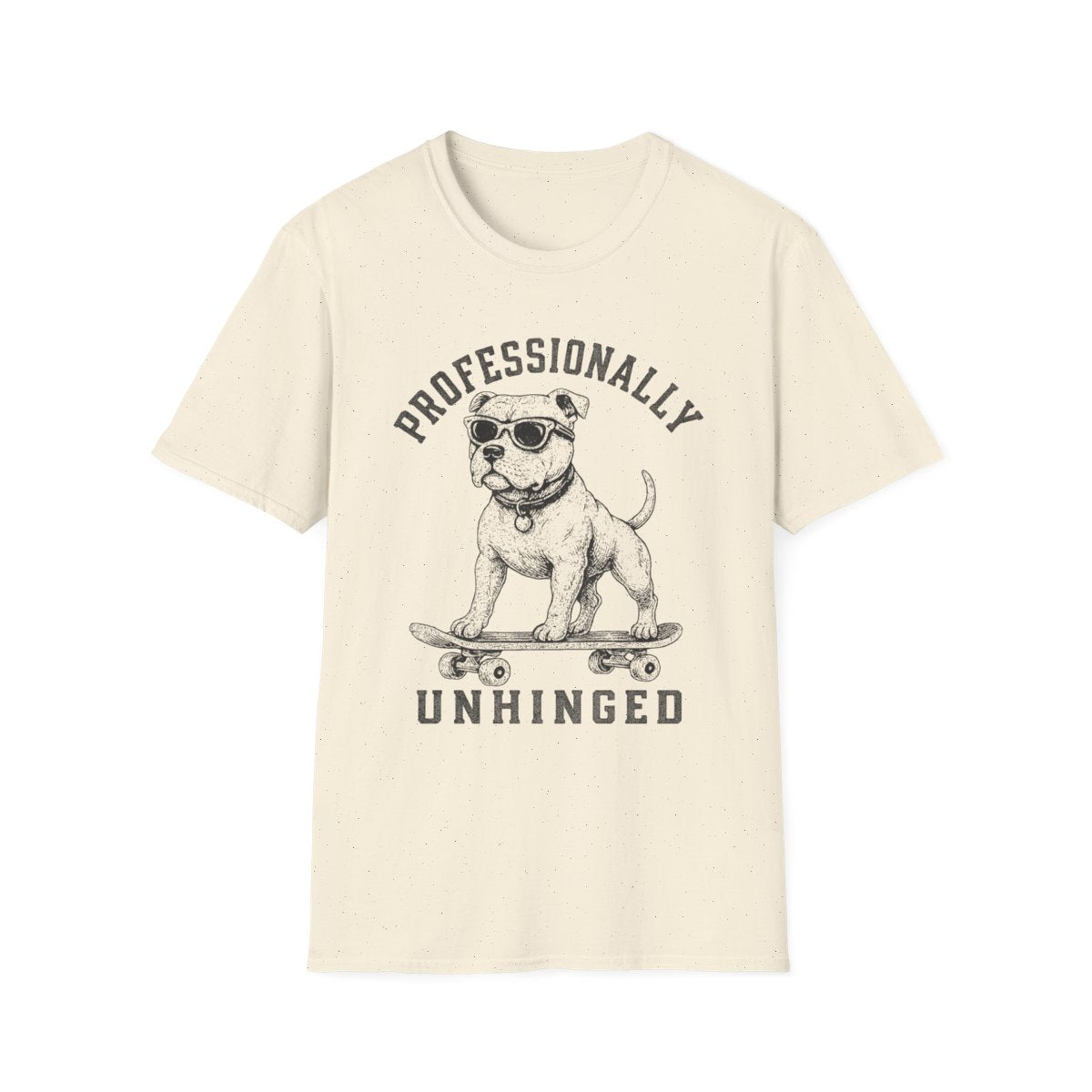 Skateboard Staffordshire Bull Terrier Tee - Natural