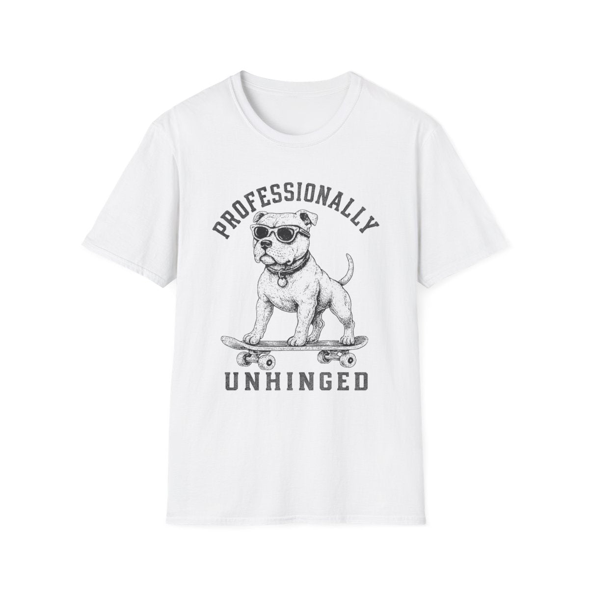 Skateboard Staffordshire Bull Terrier Tee - White