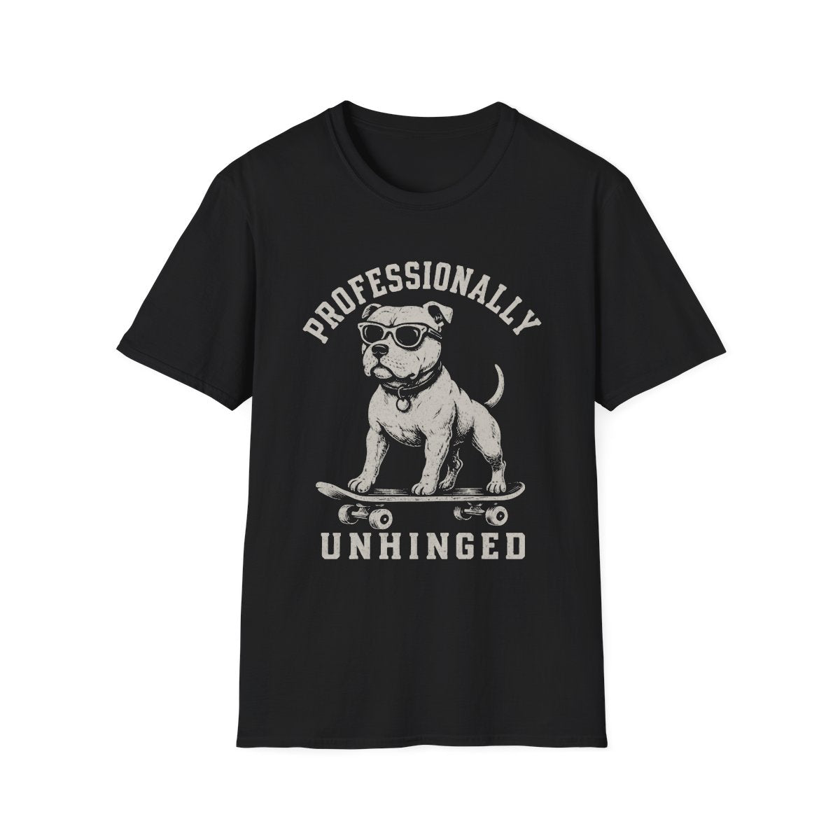 Skateboard Staffordshire Bull Terrier Tee - Black