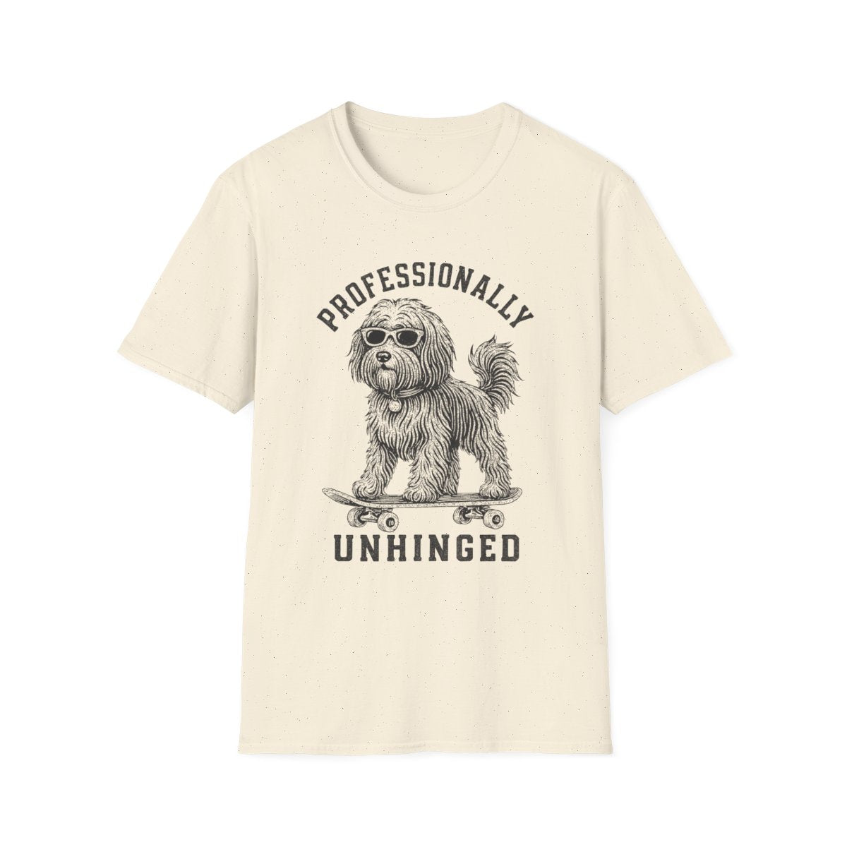 Skateboard Tibetan Terrier Tee - Natural