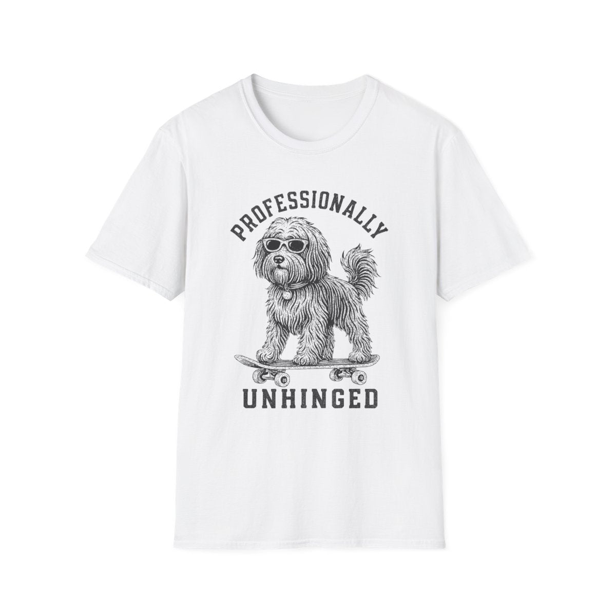 Skateboard Tibetan Terrier Tee - White