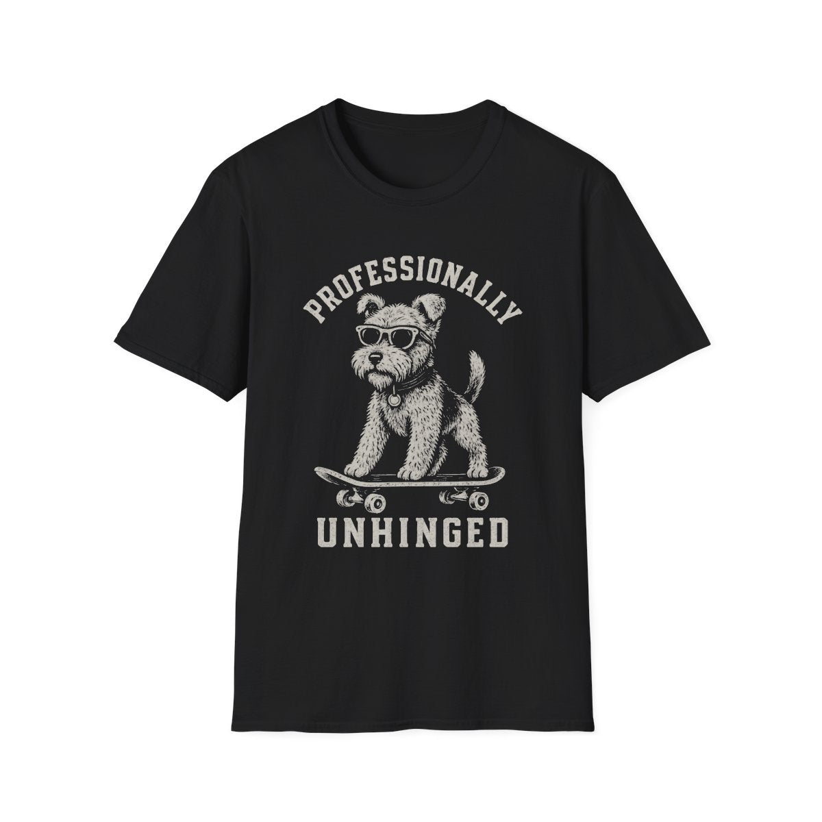 Skateboard Welsh Terrier Tee - Black
