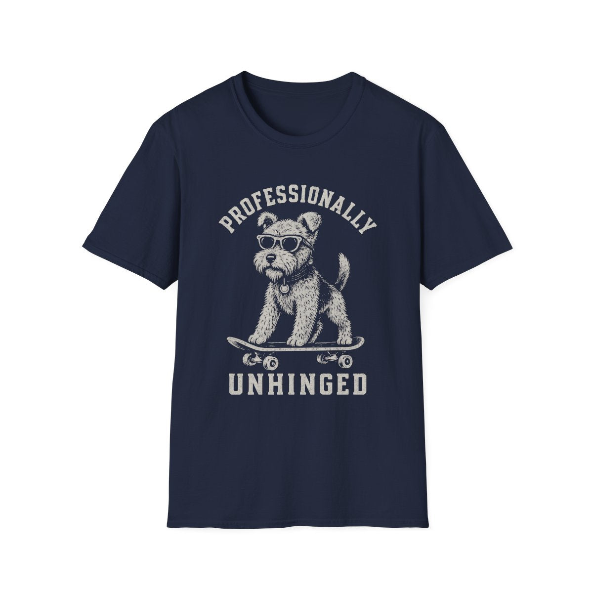 Skateboard Welsh Terrier Tee - Navy