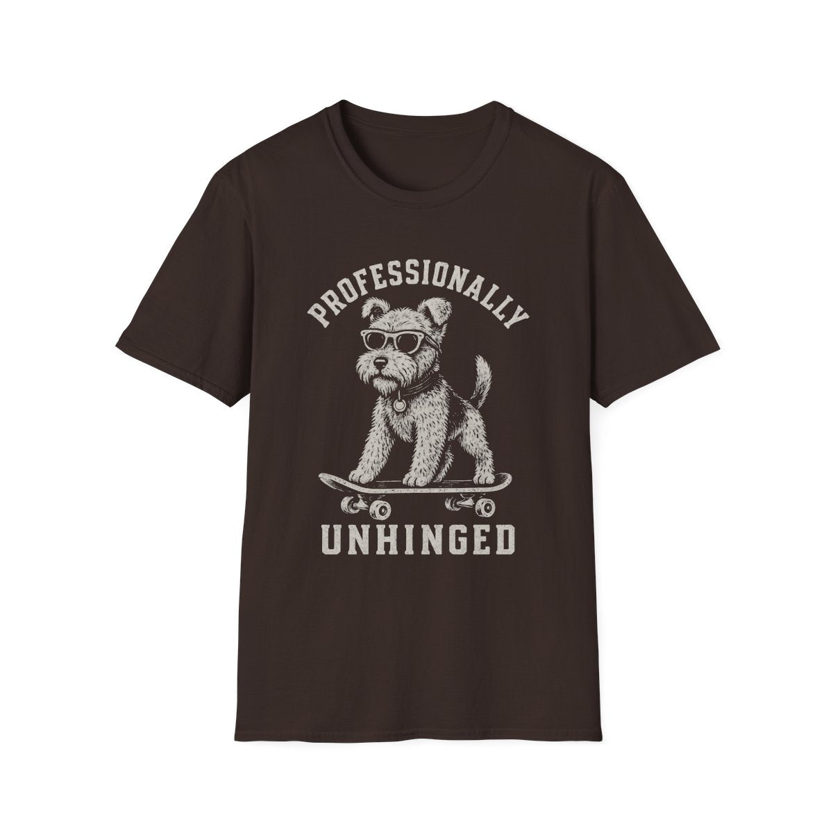 Skateboard Welsh Terrier Tee - Dark Chocolate
