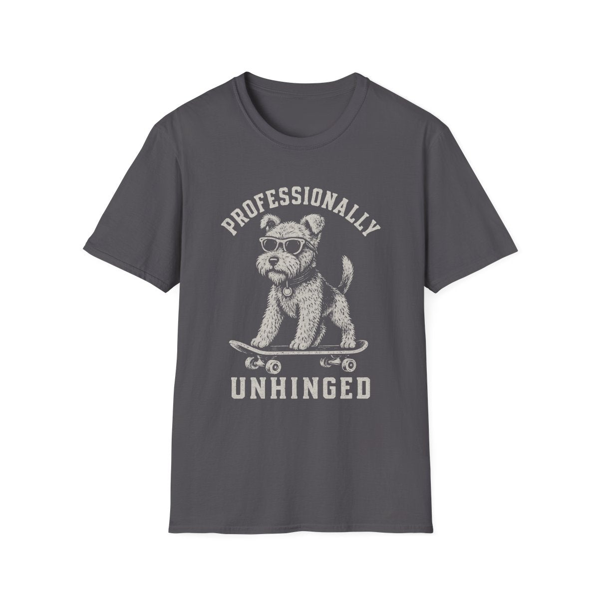 Skateboard Welsh Terrier Tee - Charcoal