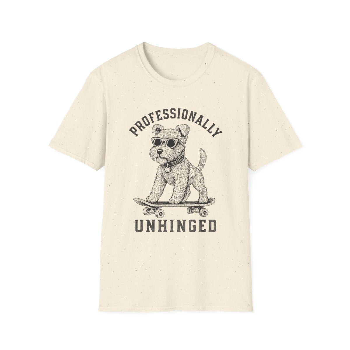 Skateboard Welsh Terrier Tee - Natural