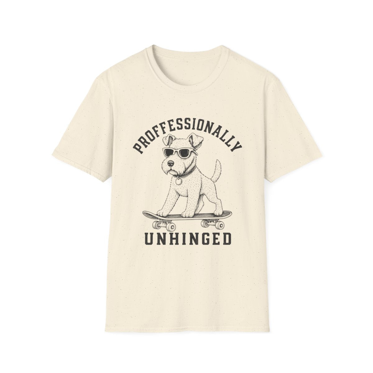 Skateboard Wire Fox Terrier Tee - Natural