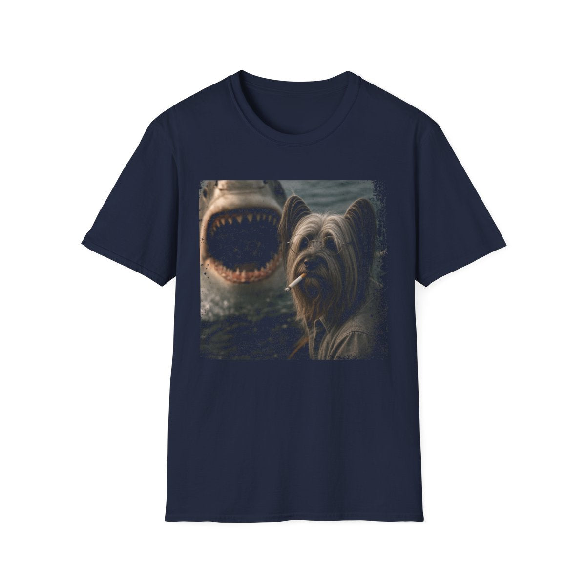 Skye Terrier and Shark Tee - Navy
