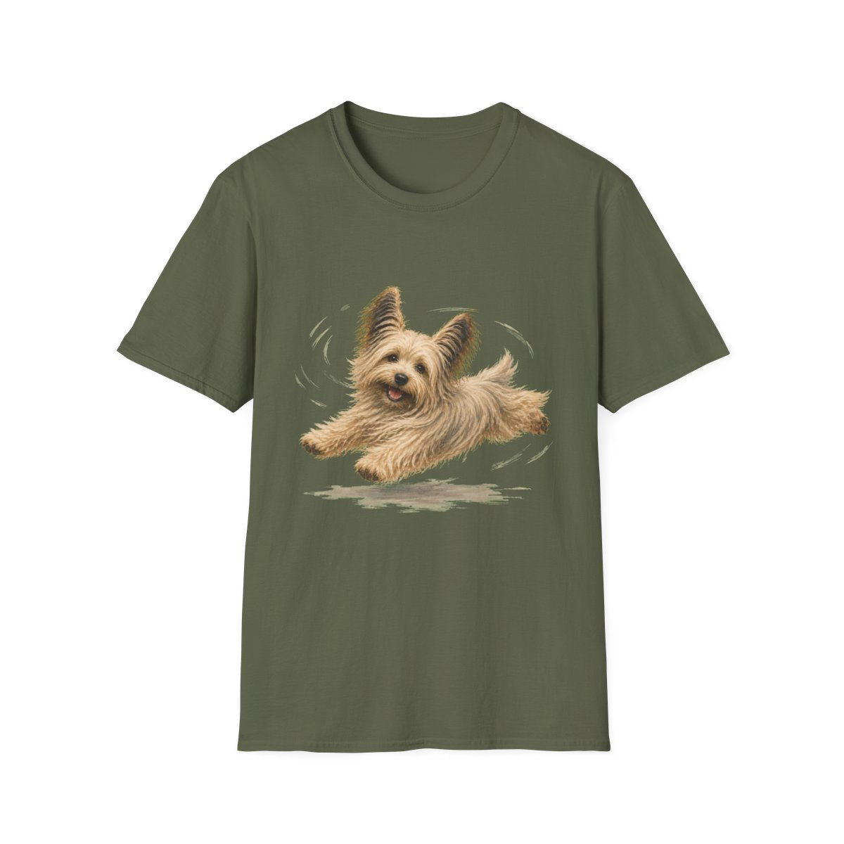 Skye Terrier Certified Zoomies Champion Tee - Military Green