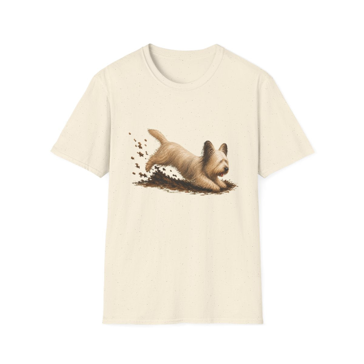 Skye Terrier Excavating Mode On Tee - Natural