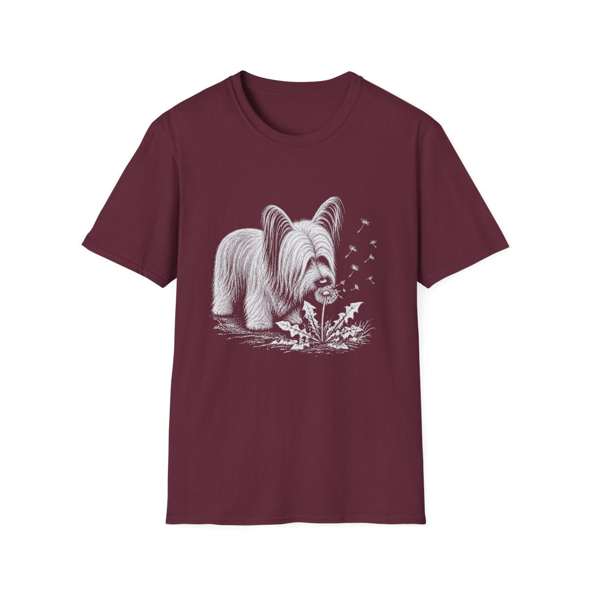 Skye Terrier Make A Wish Tee - Maroon
