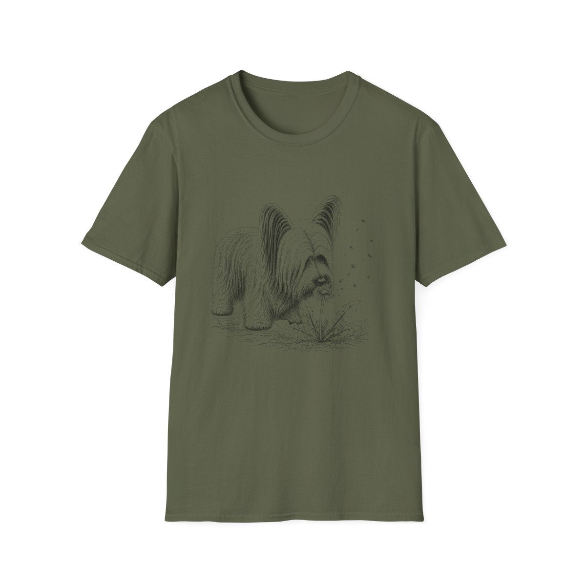 Skye Terrier Make A Wish Tee - Military Green