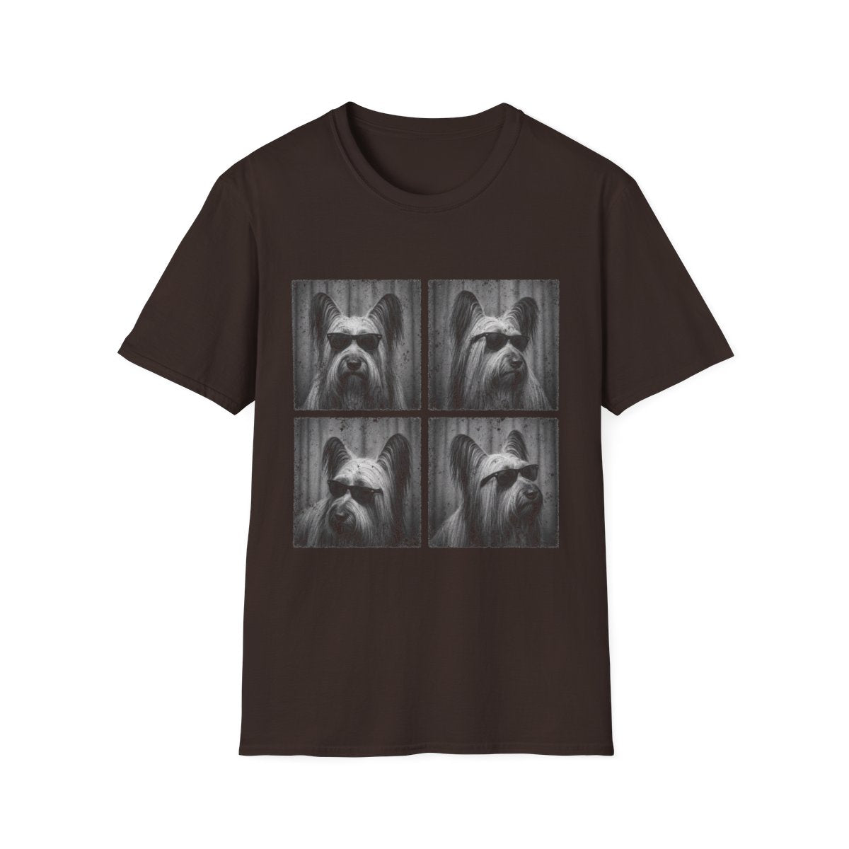 Skye Terrier Photo Booth Tee - Dark Chocolate