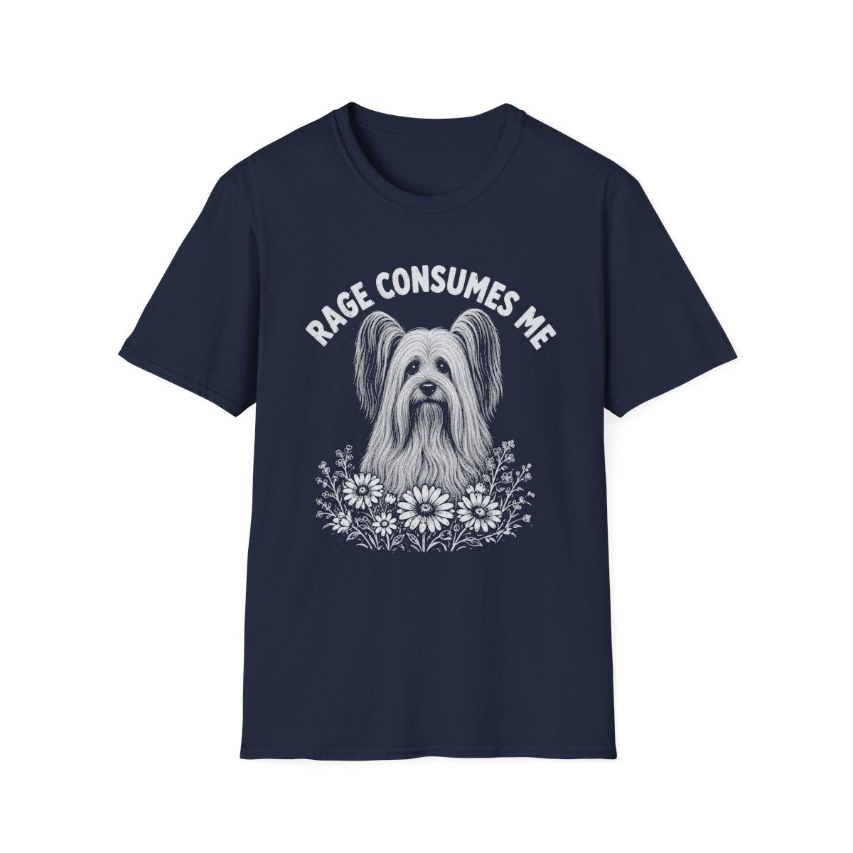 Skye Terrier Rage Consumes Me Tee - Navy