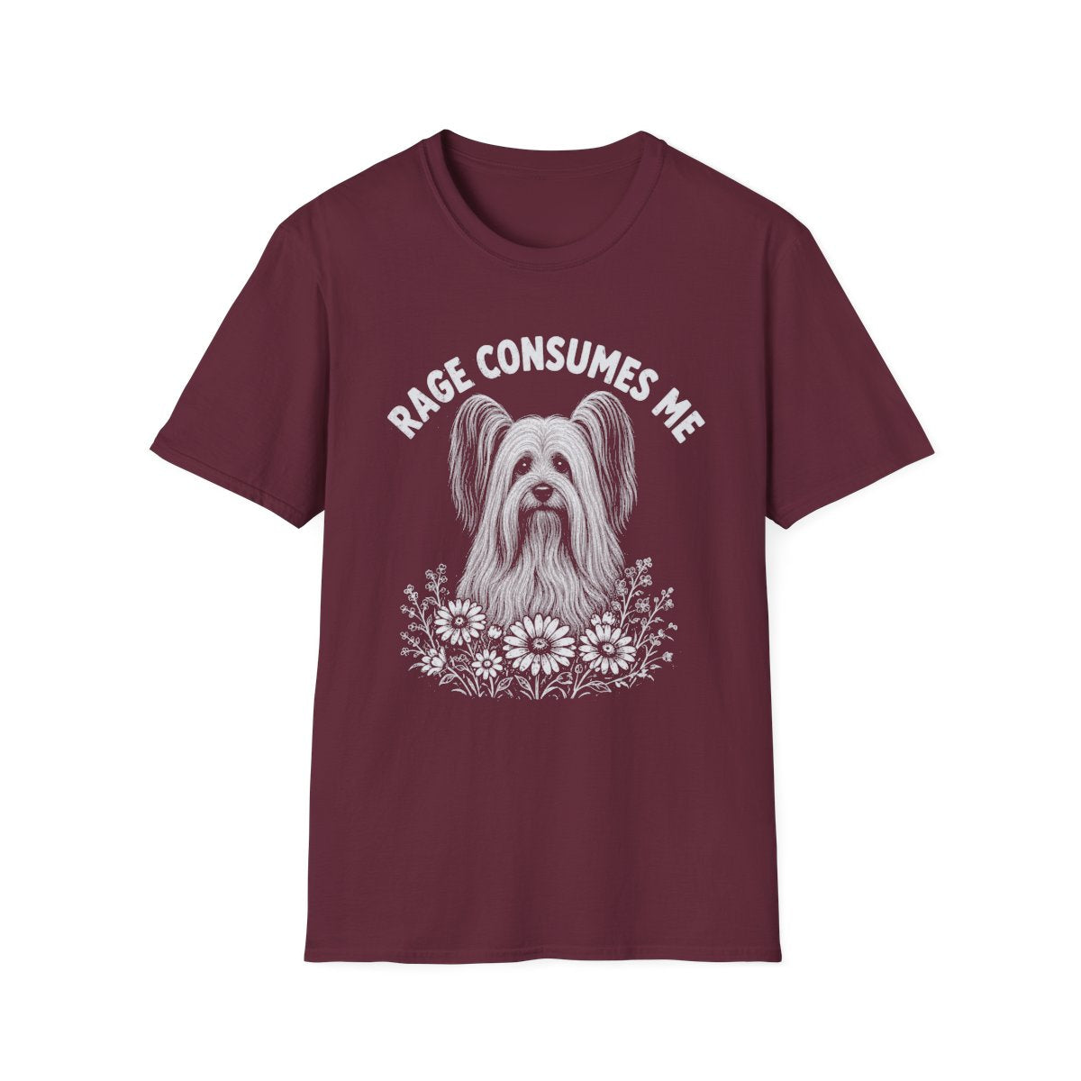 Skye Terrier Rage Consumes Me Tee - Maroon