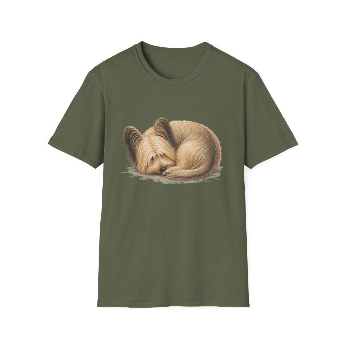 Skye Terrier Rest At Last Tee - Military Green